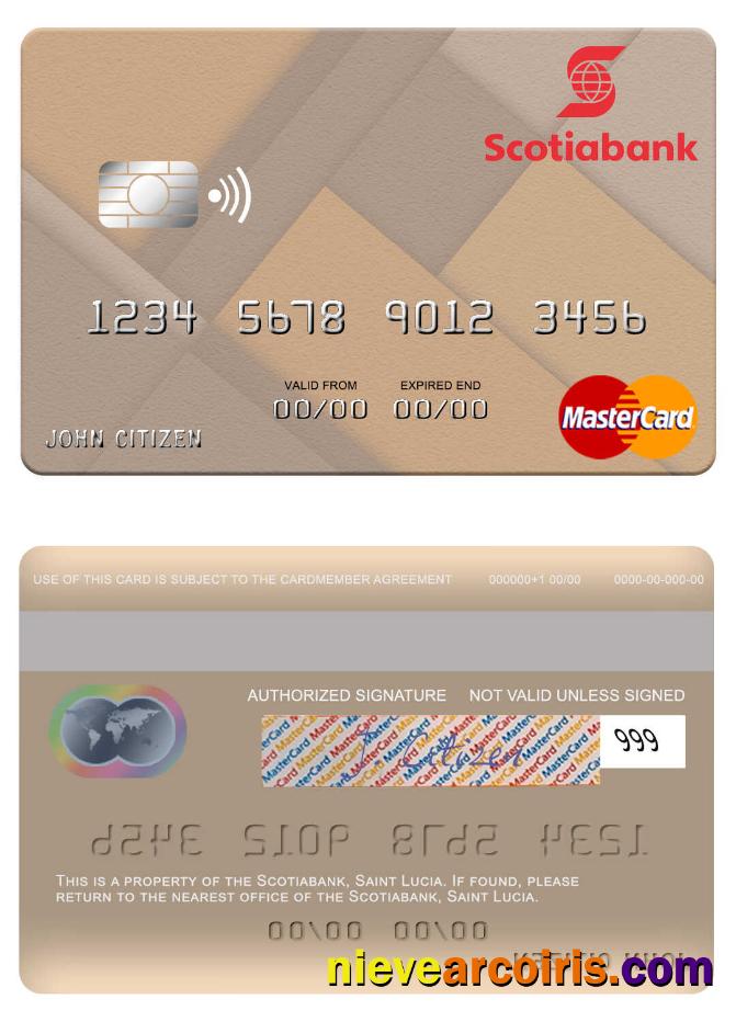 Saint Lucia Scotiabank mastercard